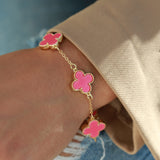 Bracelet lucky clover rose