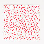 Serviettes vermicelles rouges en papier