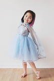 Robe de princesse sequins chatoyants bleu (2 tailles)
