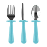 Set de couverts inox 3 pièces (3 couleurs)