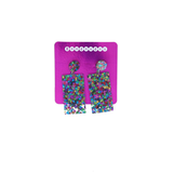 Boucles d'oreilles strass multicolores