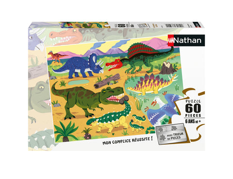Puzzle 60 pièces - Les dinosaures du Crétacé