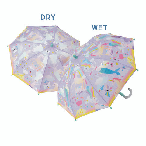Parapluie Fantaisie licornes et sirènes - couleurs changeantes