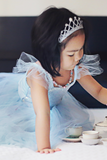 Robe de princesse sequins chatoyants bleu (2 tailles)