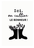Carte à planter - Ici on cultive le bonheur