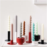 Bougeoir petit, blanc, métal