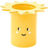 Vase en céramique soleil jaune