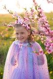 Cape de licorne arc-en-ciel avec serre-tête 4-6 ans