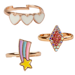 3 bagues Boutique Heart Star