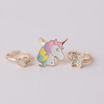 Bagues Boutique Butterfly & unicorn 3 pcs
