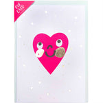 DIY carte naissance Coeur + confettis