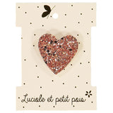 Broche - Coeur rose