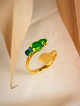 Valentine's Green Parrot Heart ring