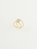 Cat bubble ring - bague double anneaux ajustable chat Tabby