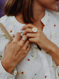 Cat bubble ring - bague double anneaux ajustable chat Tabby