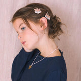 Barrette renard - Glitter rose