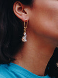 BOUCLES D'OREILLES PENDANTES LÉOPARD -