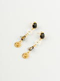 BOUCLES D'OREILLES PENDANTES FLEUR & ABEILLE