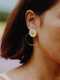 BOUCLES D'OREILLES RONDES MARGUERITE