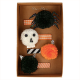 Set de 4 barrettes pompons Halloween