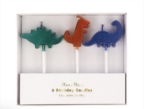 Set de 6 bougies - Royaume des dinosaures