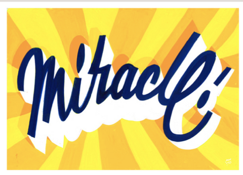 Affiche" Miracle ! " 30 x 40 cm - Toqué frère