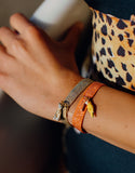 Gold Elastic charm's Leopard - Nach