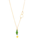 Collier Perroquet vert - Valentine's Green Parrot&Flower Heart necklace