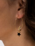 Créoles Léopard, étoile et lune