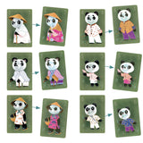 Jeu de 7 familles à colorier DIY - Chics animaux