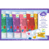 6 tubes de peinture à doigts - Paillettes