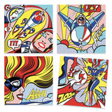 Feutres pinceaux et décalcomanies - Inspired by Roy Lichtenstein
