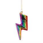 Boule éclair arc en ciel - Rainbow Lightening Bolt Shaped Bauble