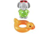 Elephant nageur et sa bouée