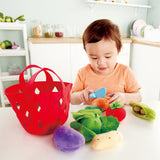 Panier de légumes en feutrine