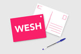 Carte A5 fluo Wesh