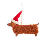 Décoration chien - Festive Daschund Hanging Decoration