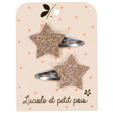 Barrettes étoiles - Glitter or