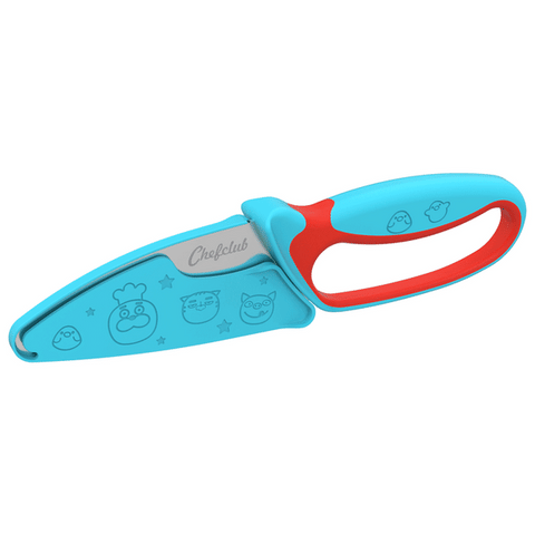 Le Couteau du chef Chefclub Kids Bleu & Rouge - Set de 5 Mini-Ustensiles de Cuisine en Bambou et Silicone - 2KIT917 Le Couteau du chef Chefclub Kids Bleu & Rouge - Set de 5 Mini-Ustensiles de Cuisine en Bambou et Silicone - 2KIT917
