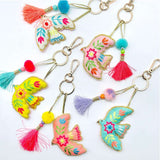 Porte clé perlé Oiseau
