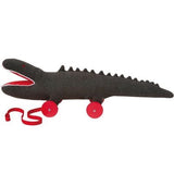 crocodile à roulettes noir 60cm
