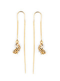 Longues boucles d'oreilles Léopard