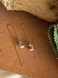 Longues boucles d'oreilles Léopard