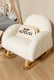 Chaise à bascule pour enfant Teddy - Ecru naturel