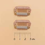 Barrette mini princesse - Ruban velours vert d'eau pois or