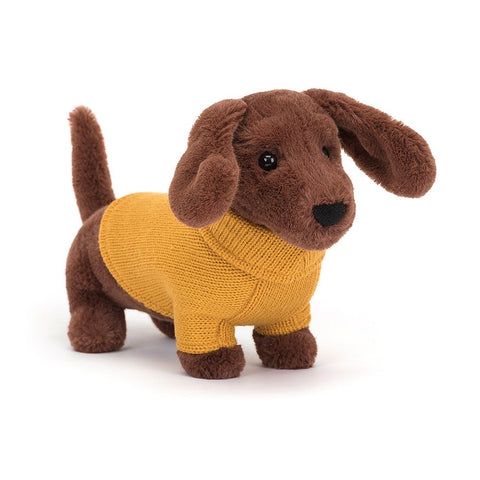 Sweater Sausage Dog Yellow - Chien saucisse
