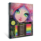 Carnet de coloriage à pages noires - nebulous stars