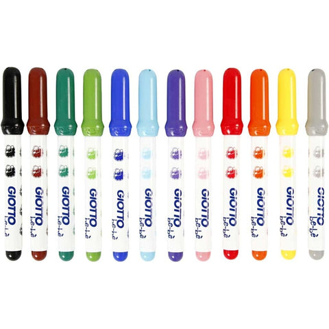 Lot De 12 Crayons Giotto Bebe' - Idéal Pour Enfants Dès 3 Ans, Mine Géante 7mm, Bois De Cèdre