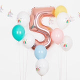 Lot de 5 ballons - Licornes