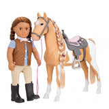 Cheval 51 cm - Beige et blanc
